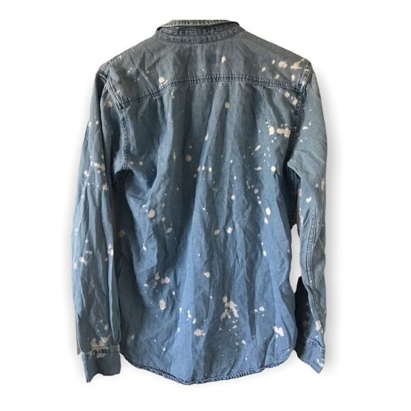 Pacsun 100% cotton long sleeve denim button down blouse (T3) - Picture 2 of 5